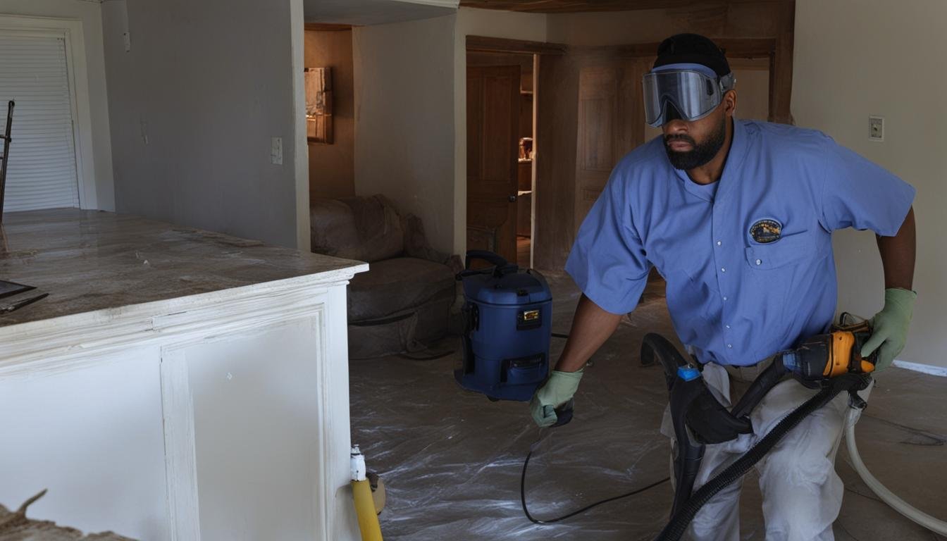 Drying walls after water damage in San Bernardino