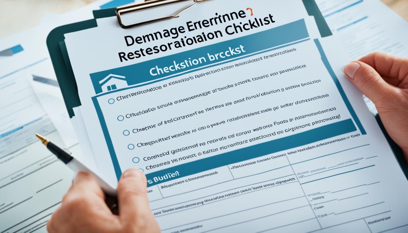 Water Damage Restoration Checklist