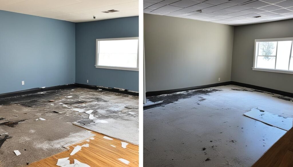 water damage restoration process