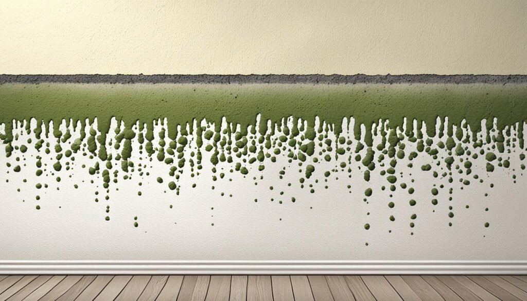 Mold behind drywall