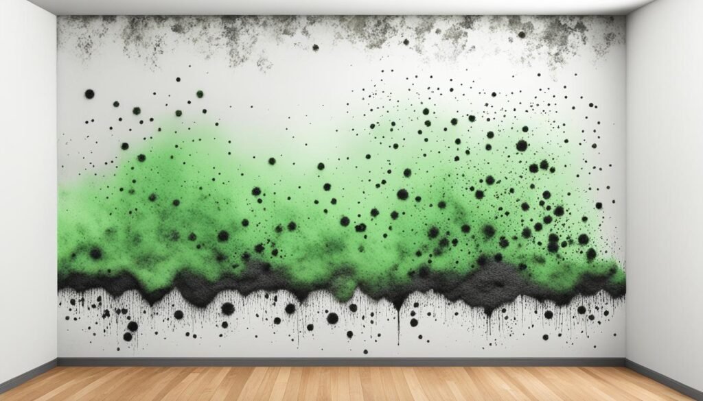 Mold growth on drywall