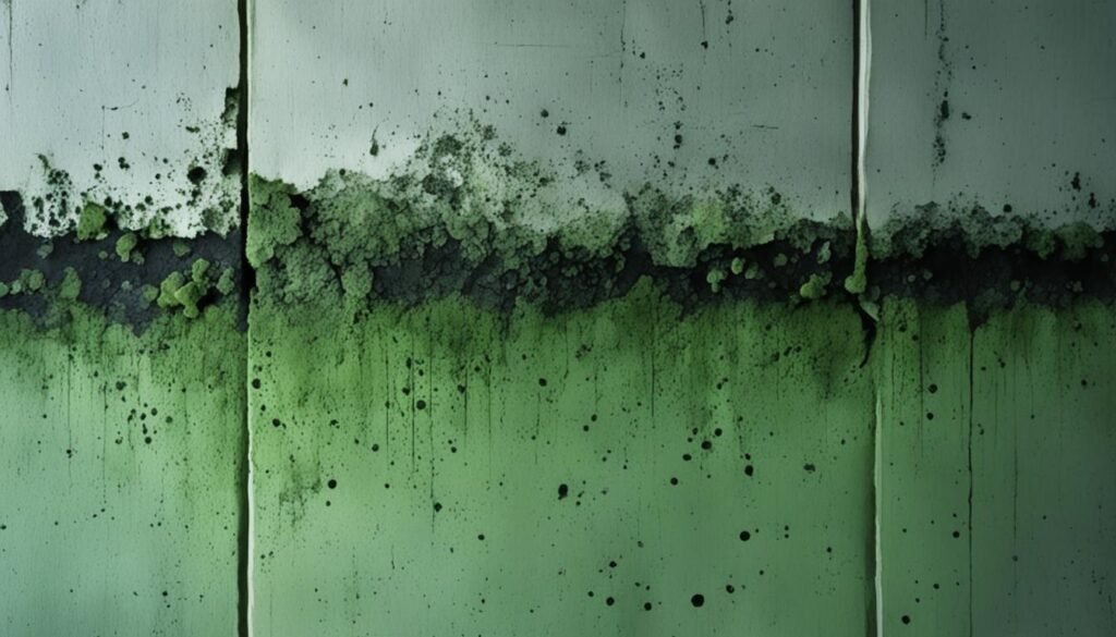 mold behind wall