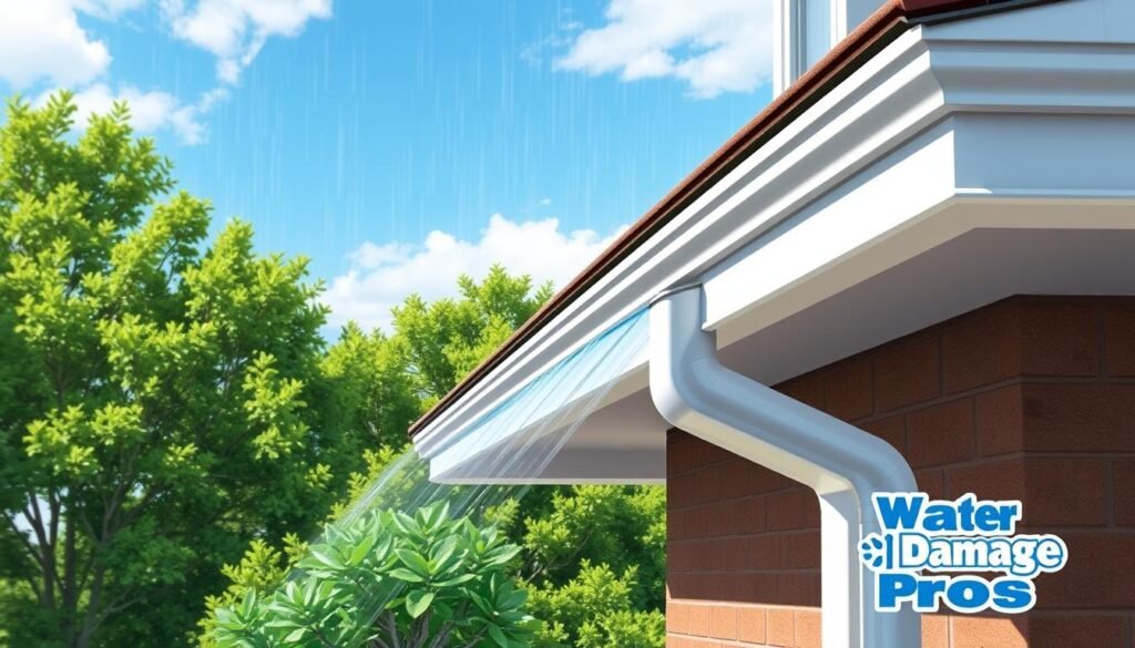 Gutters Directing Rainwater