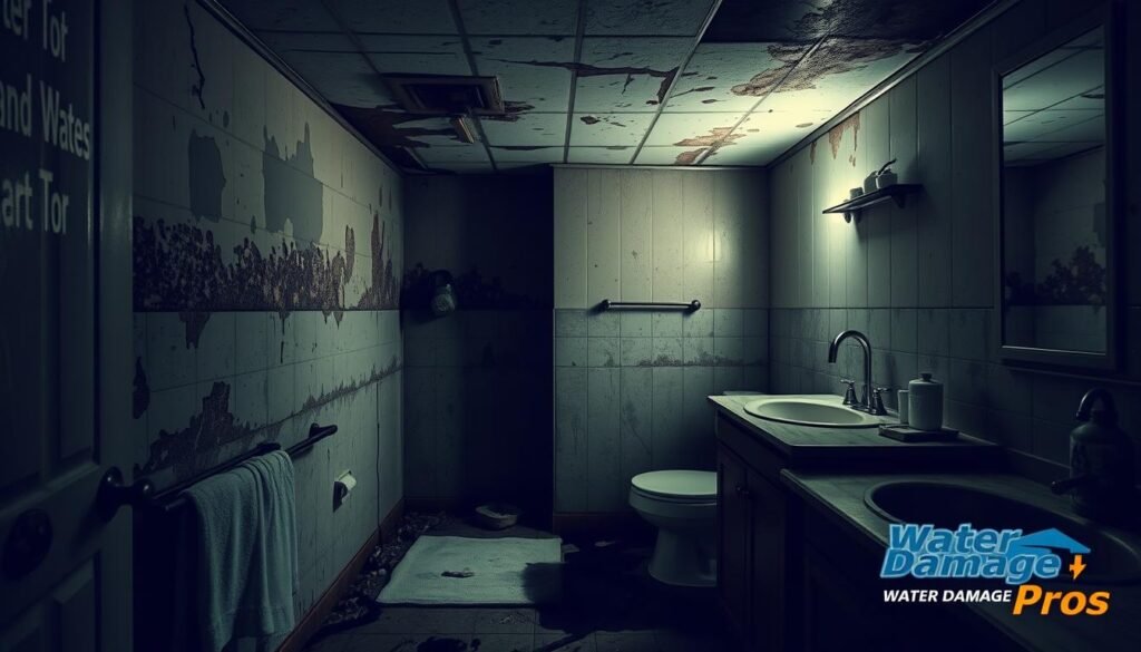 Bathroom water damage