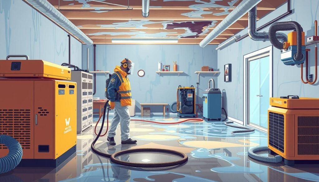 Water damage restoration services