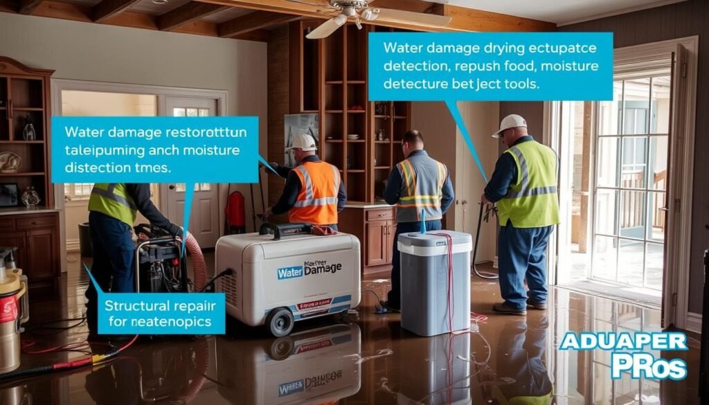 Water damage restoration techniques