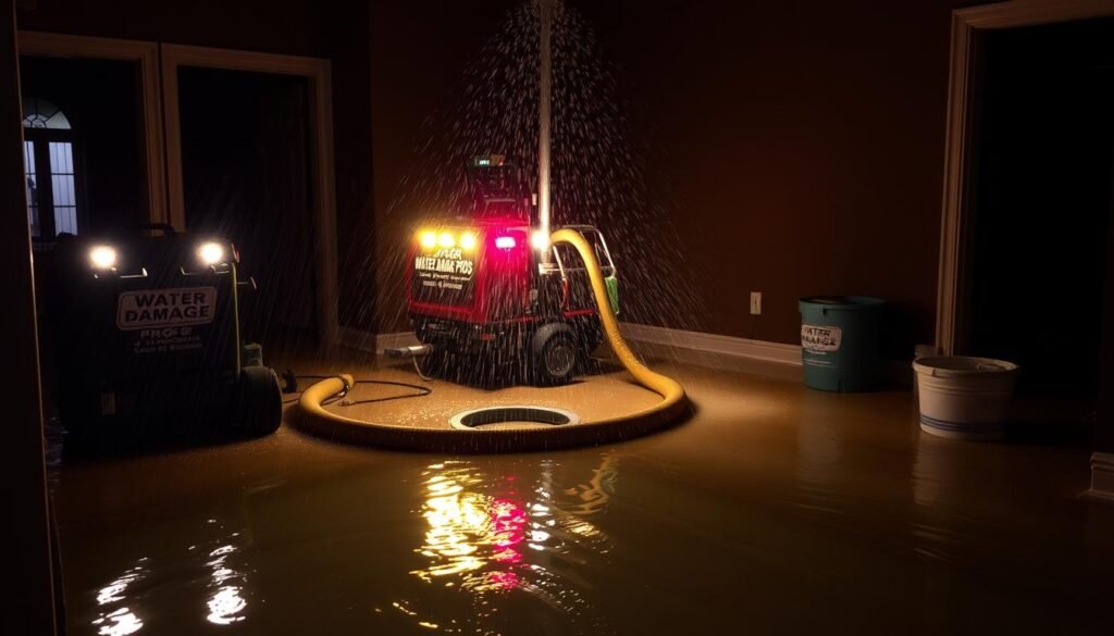 Water extraction in progress