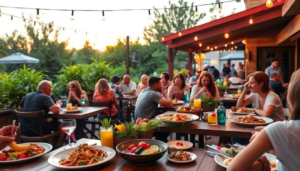 Dining in Corona