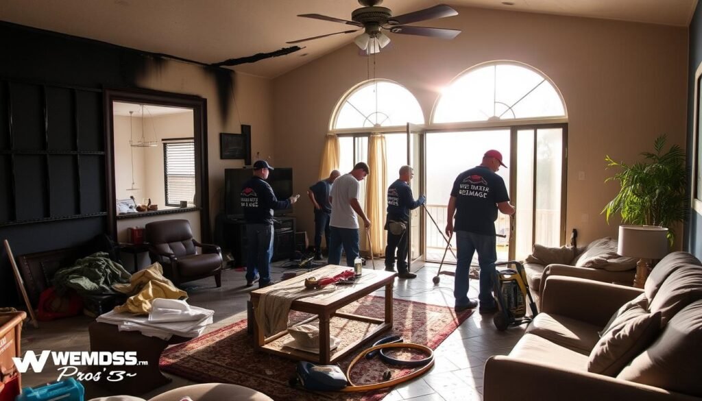 Fire damage restoration Eastvale