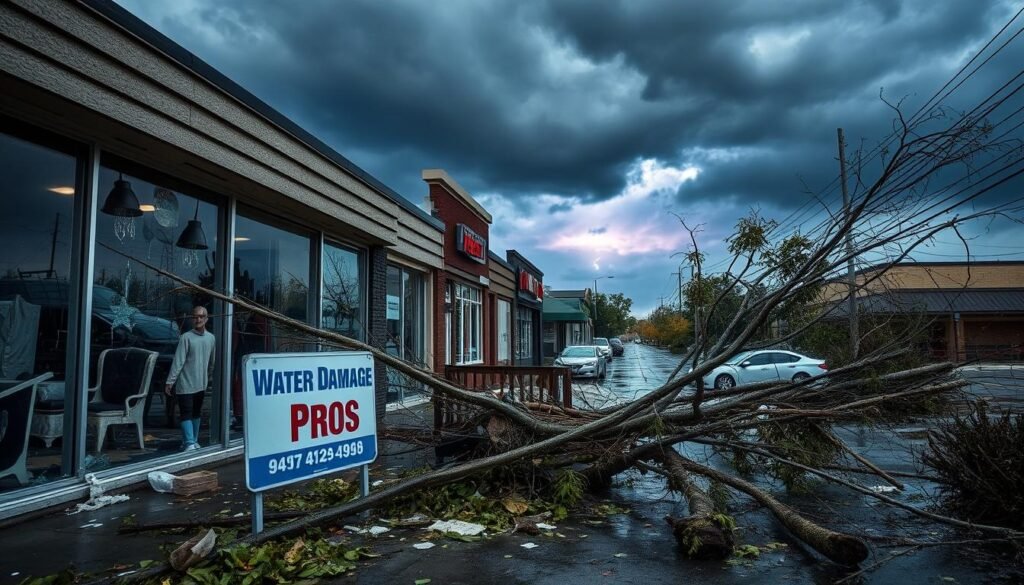 Storm damage impact on business