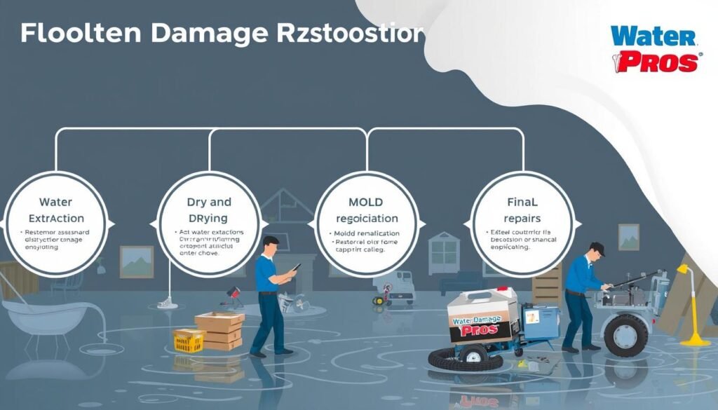 Flood damage restoration process