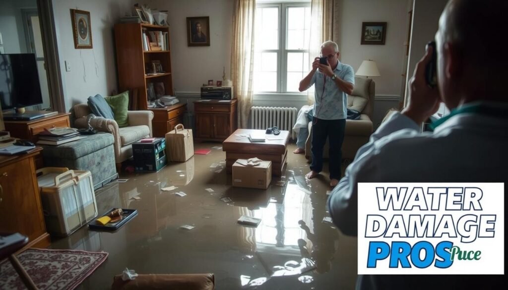 Documenting water damage for insurance claim