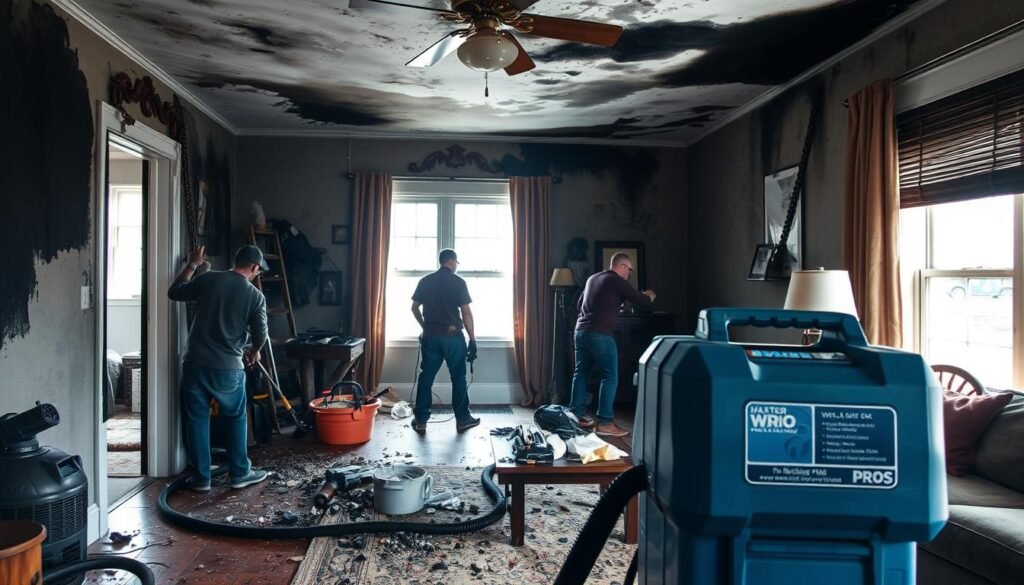Fire damage restoration