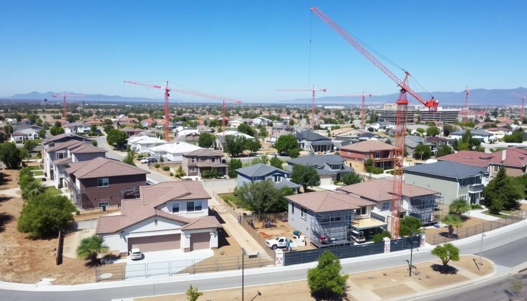Residential construction in Eastvale