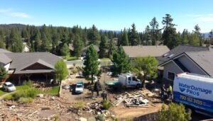 Flood Damage Affects Homes in Big Bear Lake CA