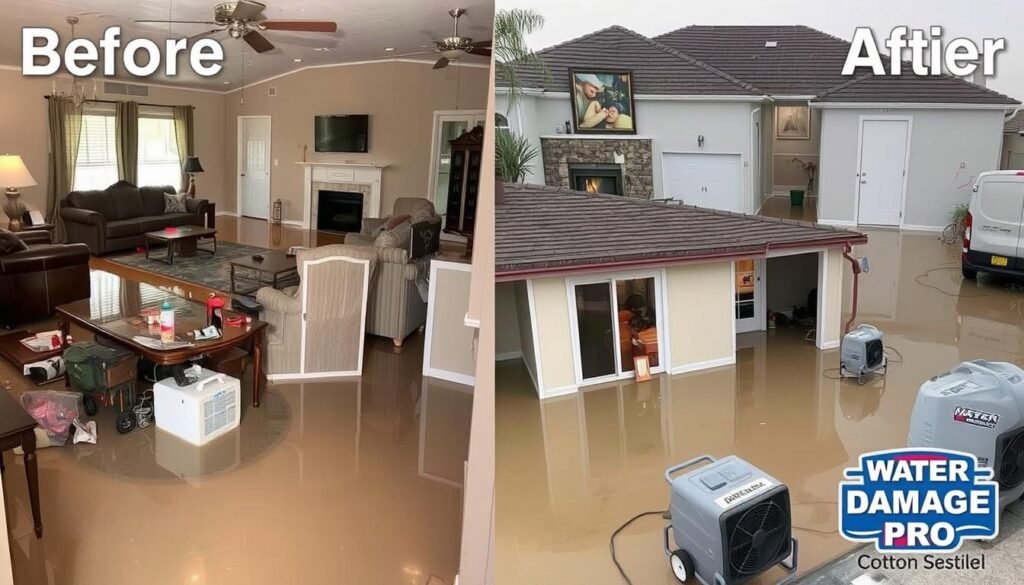 Flood damage causes in Colton