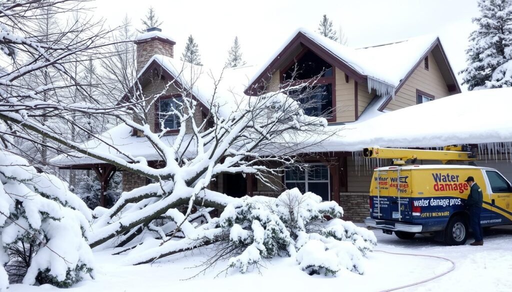 blizzard damage repair Big Bear